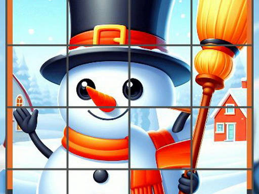 Play Happy Snowman Puzzle